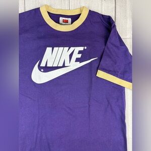 VGC! VTG Nike Team Ringer Graphic T-Shirt Purple Sz Small
